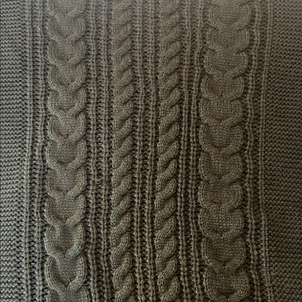 Women's Olive Green Turtleneck Poncho Sweater - Picture 2 of 11